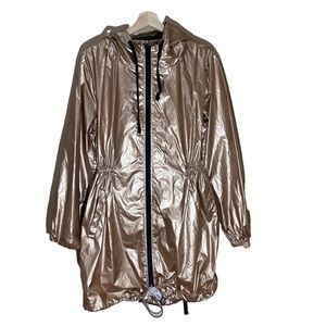 Orange metallic rain coat | jacket | hoodie | coat